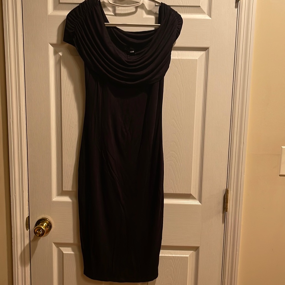 Fashion nova black medium off the shoulder cotton dress